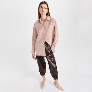 Tibi - Gleam Wilt Pull On Jogger Pants - Brown